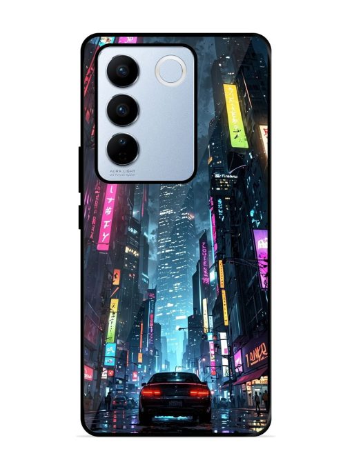 Neon Nightscape Glossy Soft Edge Case for Vivo V27 Pro (5G) Chachhi