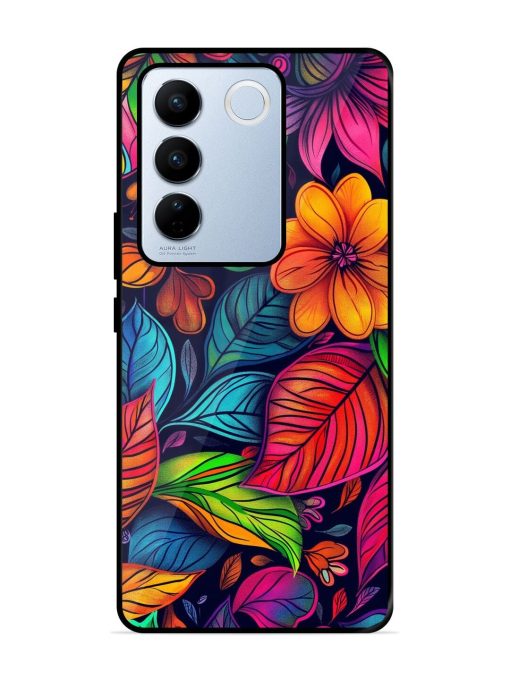 Rainbow Of Blooms Glossy Soft Edge Case for Vivo V27 Pro (5G) Chachhi