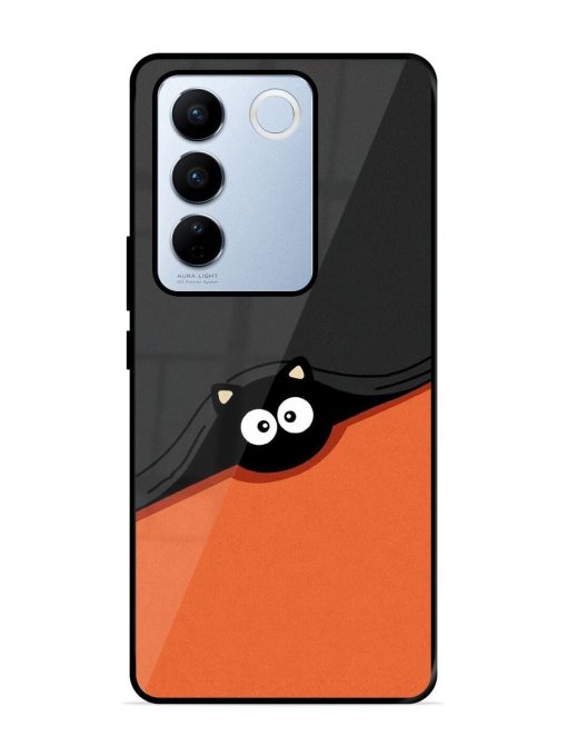 Peek-A-Boo Kitty Glossy Soft Edge Case for Vivo V27 Pro (5G) Chachhi