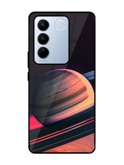 Neon Saturn Glossy Soft Edge Case for Vivo V27 Pro (5G) Chachhi