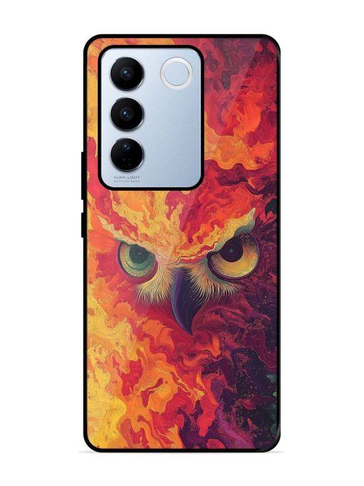 Fiery Owl Glossy Soft Edge Case for Vivo V27 Pro (5G) Chachhi