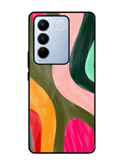 Wavy Wonderland Glossy Soft Edge Case for Vivo V27 Pro (5G) Chachhi