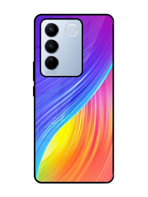 Neon Swirl Glossy Soft Edge Case for Vivo V27 Pro (5G) Chachhi