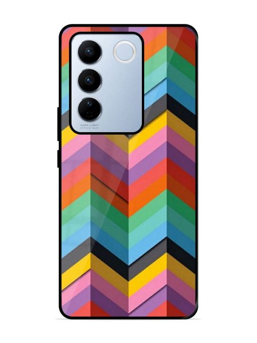 Colorful Zigzag Glossy Soft Edge Case for Vivo V27 Pro (5G) Chachhi