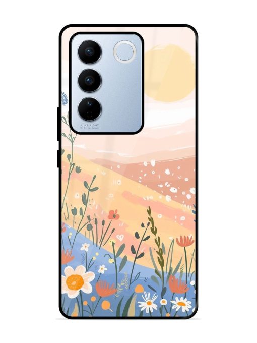 Golden Hour Blooms Glossy Soft Edge Case for Vivo V27 Pro (5G) Chachhi