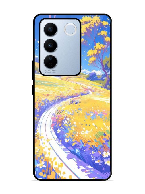 Vibrant Spring Meadow Glossy Soft Edge Case for Vivo V27 Pro (5G) Chachhi