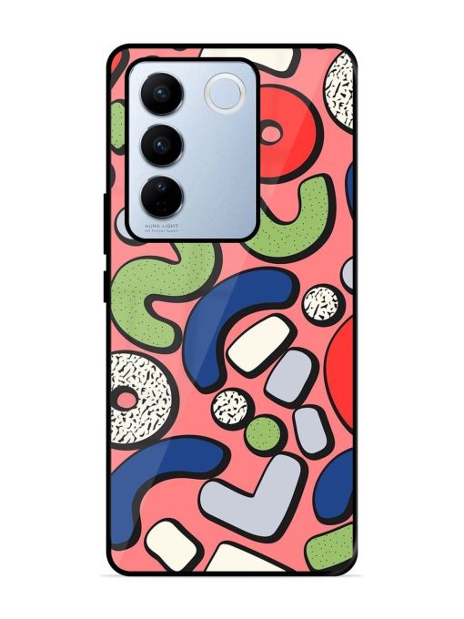 Groovy Geometric Shapes Glossy Soft Edge Case for Vivo V27 Pro (5G) Chachhi