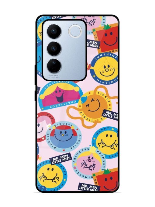 Whimsical Mr. Men & Little Miss Glossy Soft Edge Case for Vivo V27 Pro (5G) Chachhi