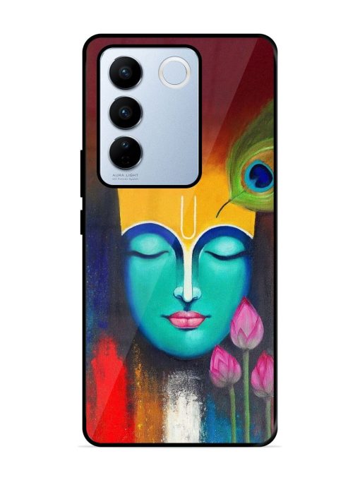 Divine Tranquility: The Face Of Krishna Glossy Soft Edge Case for Vivo V27 Pro (5G) Chachhi