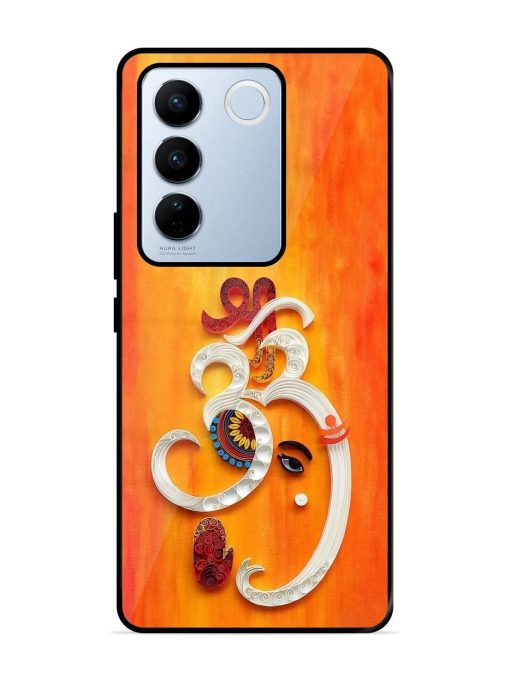 Ganesha In Quilling Art Glossy Soft Edge Case for Vivo V27 Pro (5G) Chachhi