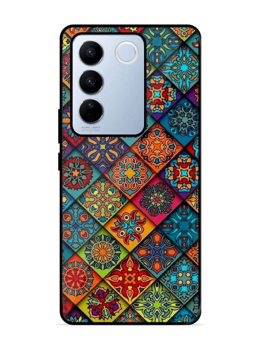 Patchwork Mandala Mosaic Glossy Soft Edge Case for Vivo V27 Pro (5G) Chachhi