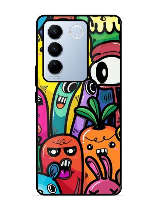 Whimsical Doodle Chaos Glossy Soft Edge Case for Vivo V27 Pro (5G) Chachhi