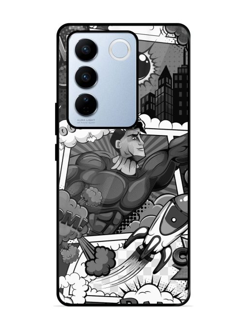 Comic Book Chaos Glossy Soft Edge Case for Vivo V27 Pro (5G) Chachhi