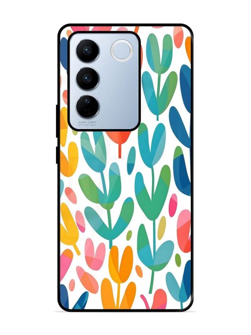 Rainbow Of Blooms Glossy Soft Edge Case for Vivo V27 Pro (5G) Chachhi