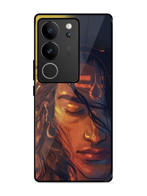 Tranquil Shiva Glossy Soft Edge Case for Vivo V29 (5G) Chachhi