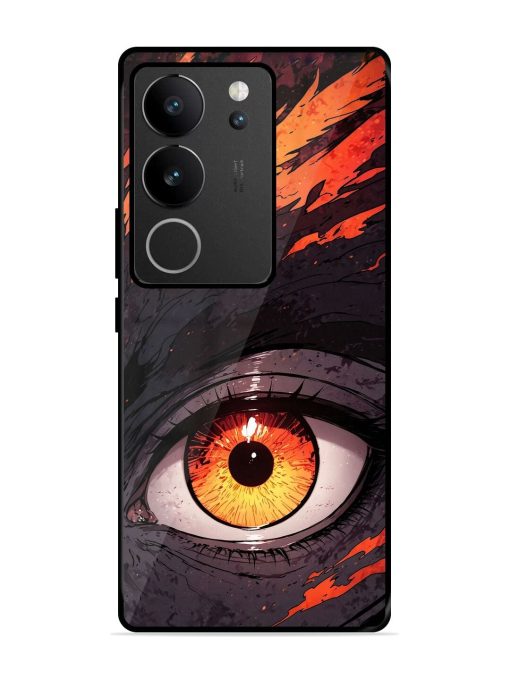 Inferno Gaze Glossy Soft Edge Case for Vivo V29 (5G) Chachhi