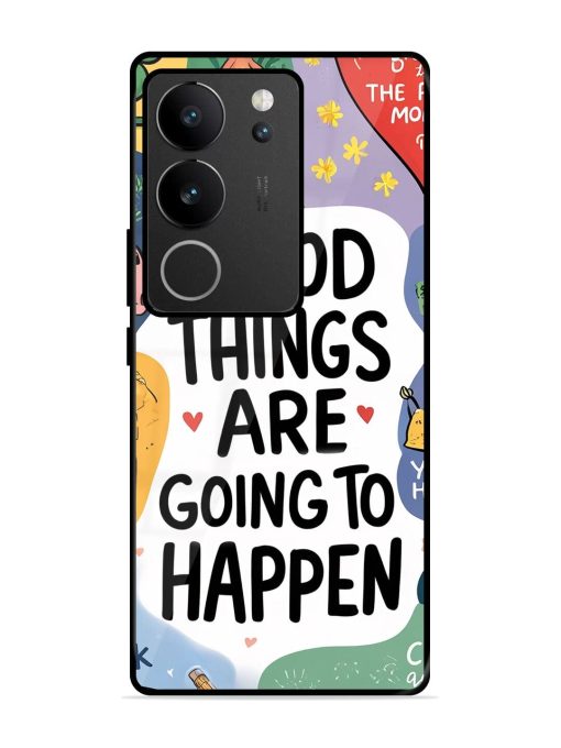 Uplifting Scribbles Glossy Soft Edge Case for Vivo V29 (5G) Chachhi