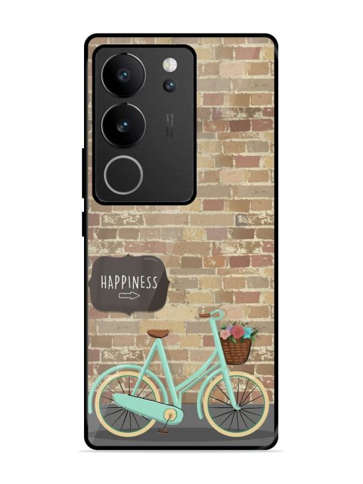 Pedaling Towards Happiness Glossy Soft Edge Case for Vivo V29 (5G) Chachhi