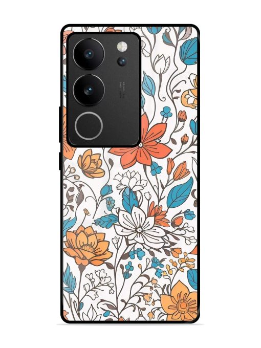 Floral Symphony Glossy Soft Edge Case for Vivo V29 (5G) Chachhi