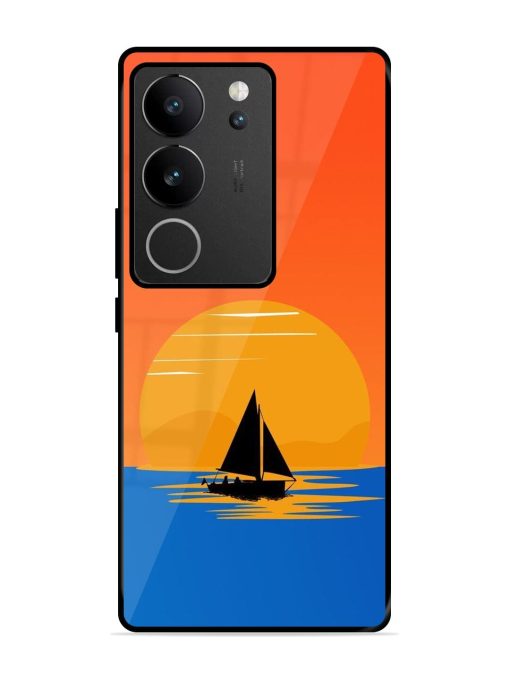 Sunset Sail Glossy Soft Edge Case for Vivo V29 (5G) Chachhi