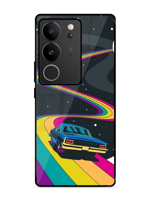 Rainbow Road Glossy Soft Edge Case for Vivo V29 (5G) Chachhi