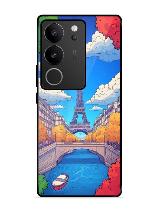 Parisian Panorama Glossy Soft Edge Case for Vivo V29 (5G) Chachhi