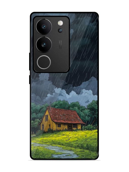 Rainy Day Retreat Glossy Soft Edge Case for Vivo V29 (5G) Chachhi