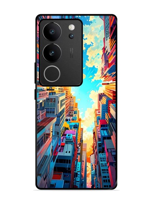 Skyward City Glossy Soft Edge Case for Vivo V29 (5G) Chachhi