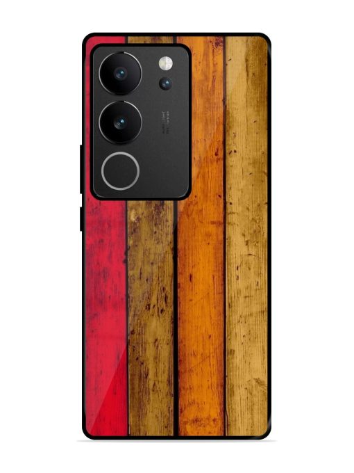 Colorful Woodgrain Glossy Soft Edge Case for Vivo V29 (5G) Chachhi