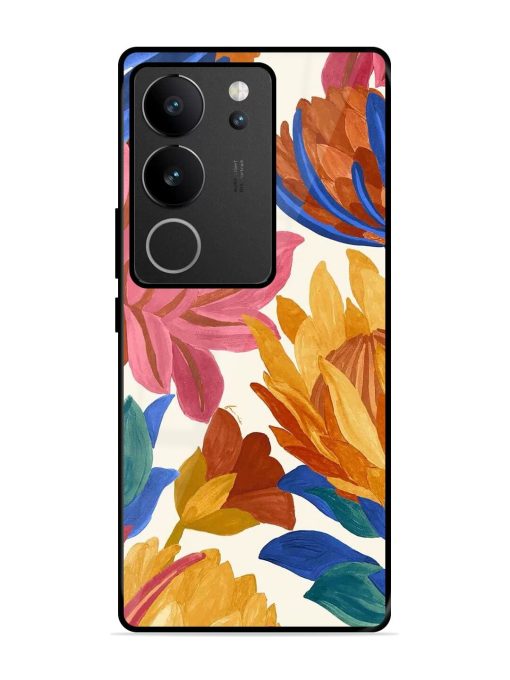 Blooming Tapestry Glossy Soft Edge Case for Vivo V29 (5G) Chachhi