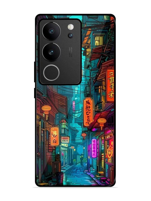 Neon Nightscape Glossy Soft Edge Case for Vivo V29 (5G) Chachhi