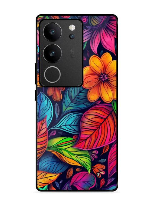 Rainbow Of Blooms Glossy Soft Edge Case for Vivo V29 (5G) Chachhi