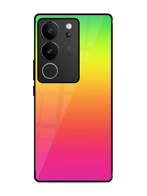 Rainbow Gradient Glossy Soft Edge Case for Vivo V29 (5G) Chachhi