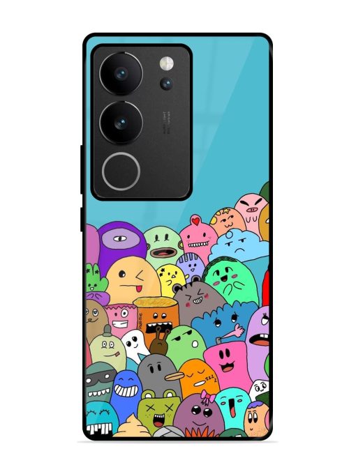 Monster Mash Glossy Soft Edge Case for Vivo V29 (5G) Chachhi