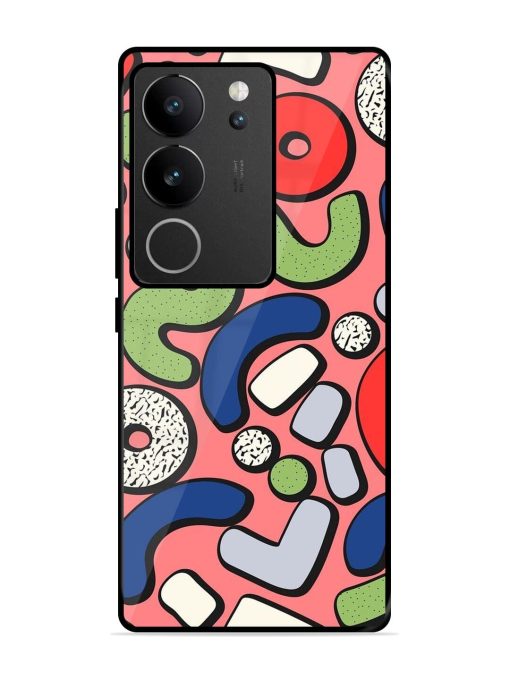 Groovy Geometric Shapes Glossy Soft Edge Case for Vivo V29 (5G) Chachhi