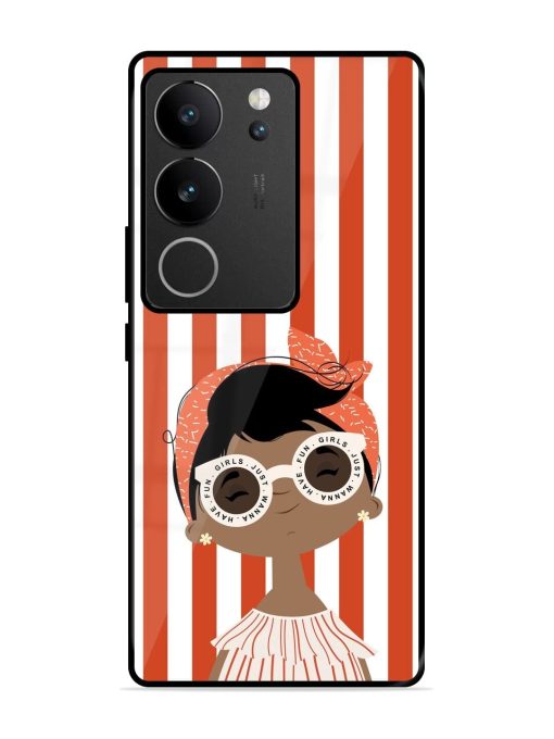 Girls Just Wanna Have Fun Glossy Soft Edge Case for Vivo V29 (5G)