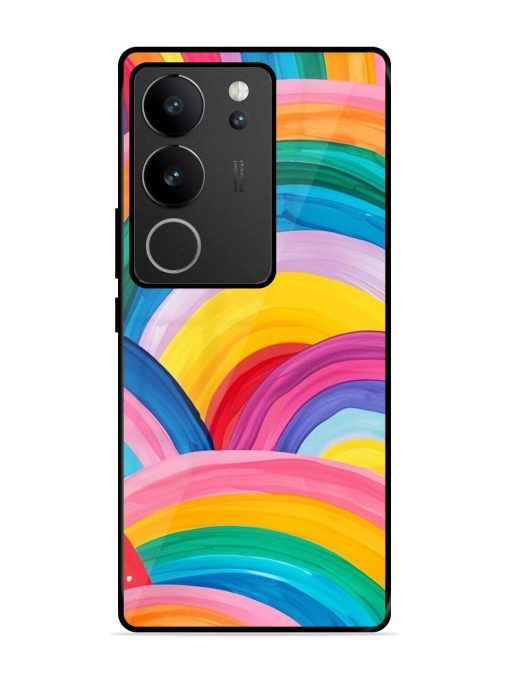 Rainbow Cascade Glossy Soft Edge Case for Vivo V29 (5G) Chachhi