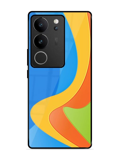 Curvy Color Cascade Glossy Soft Edge Case for Vivo V29 (5G) Chachhi