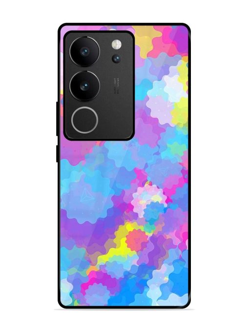 Psychedelic Cloud Burst Glossy Soft Edge Case for Vivo V29 (5G)