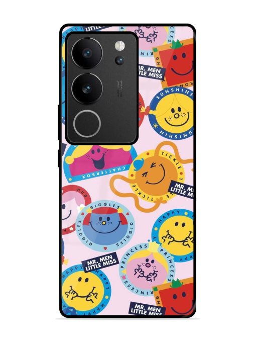 Whimsical Mr. Men & Little Miss Glossy Soft Edge Case for Vivo V29 (5G) Chachhi