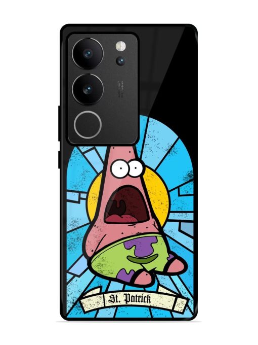 St. Patrick'S Day Stained Glass Patrick Star Glossy Soft Edge Case for Vivo V29 (5G) Chachhi