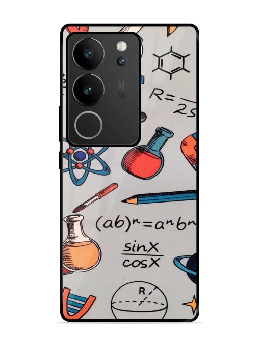 Science Doodle Delight Glossy Soft Edge Case for Vivo V29 (5G) Chachhi