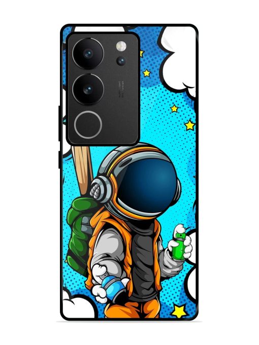 Space Graffiti Artist Glossy Soft Edge Case for Vivo V29 (5G)