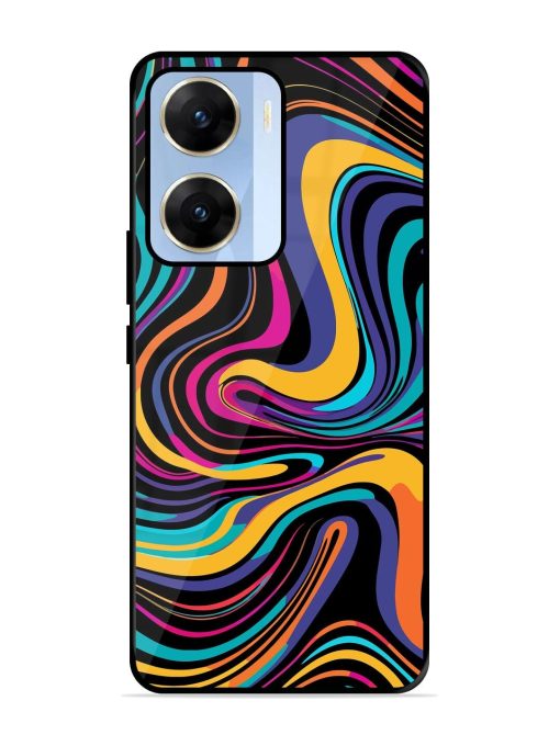 Psychedelic Swirl Glossy Soft Edge Case for Vivo V29E (5G) Chachhi