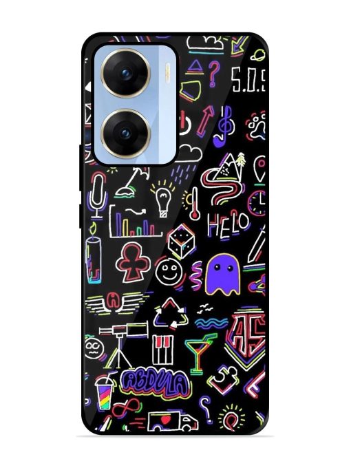 Neon Doodle Glossy Soft Edge Case for Vivo V29E (5G) Chachhi