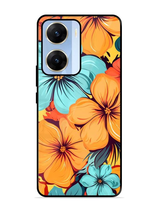 Tropical Bloom Glossy Soft Edge Case for Vivo V29E (5G) Chachhi