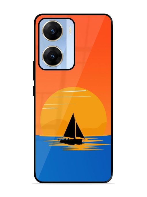 Sunset Sail Glossy Soft Edge Case for Vivo V29E (5G) Chachhi