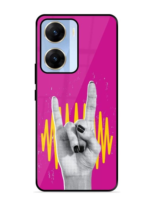 Rock Hand Glossy Soft Edge Case for Vivo V29E (5G) Chachhi