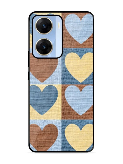 Hearts On Canvas Glossy Soft Edge Case for Vivo V29E (5G) Chachhi