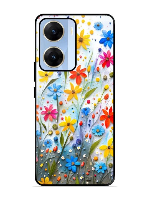 Vibrant Floral Glossy Soft Edge Case for Vivo V29E (5G) Chachhi